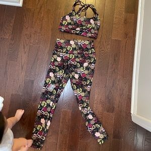 Lululemon floral align leggings and bra